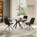 Valmere Ceramic 160cm Dining Table Argentina Grey from Roseland Furniture