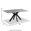 Valmere Ceramic 160cm Dining Table Argentina Grey from Roseland Furniture