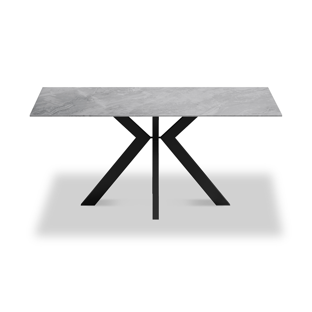 Arvell Ceramic 160cm Dining Table Pearla Grey from Roseland Furniture