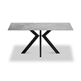 Arvell Ceramic 160cm Dining Table Pearla Grey from Roseland Furniture
