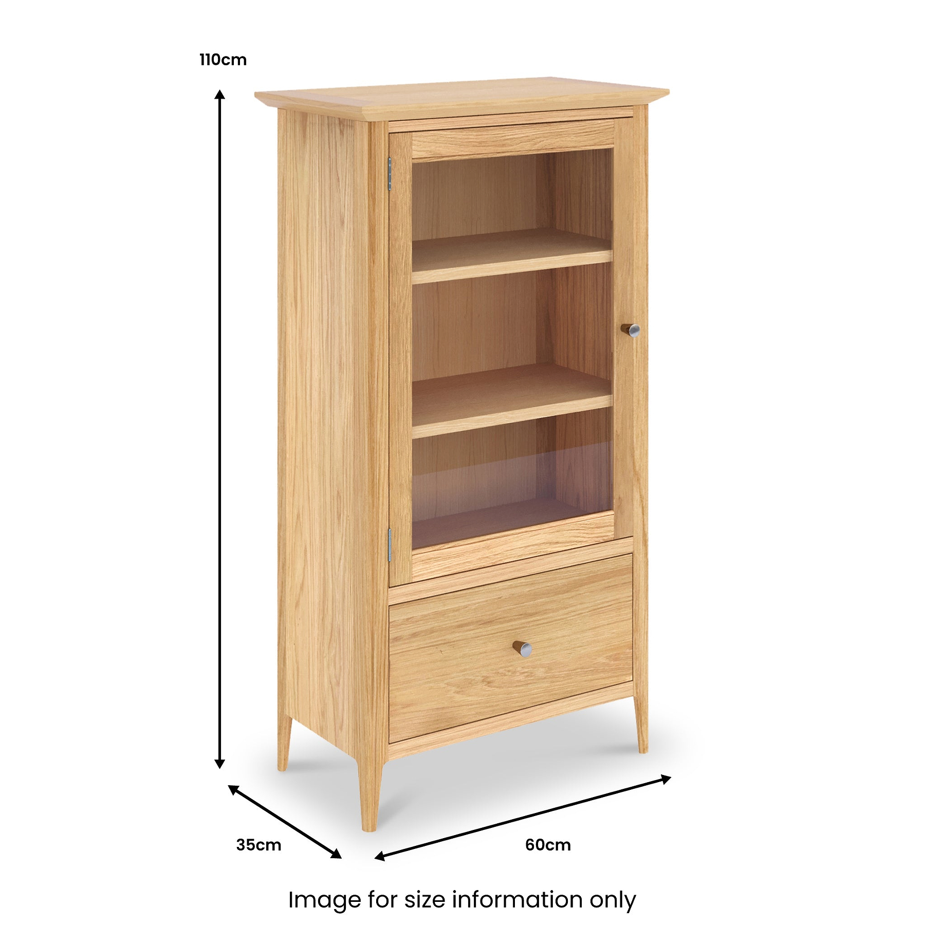 Towan Glass Bookcase With Drawer from Roseland Furniture
