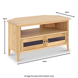 Towan Glass Corner TV Unit from Roseland Furniture