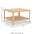 Towan Square Coffee Table With Shelf from Roseland Furniture