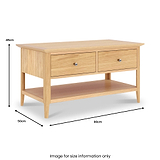 Towan 2 Drawer Coffee Table from Roseland Furniture