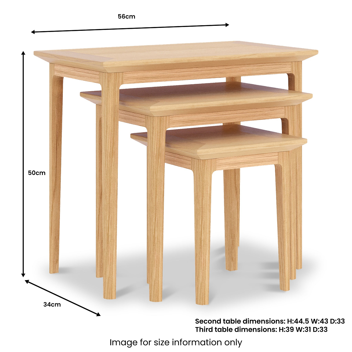 Towan Nest of 3 Tables from Roseland Furniture