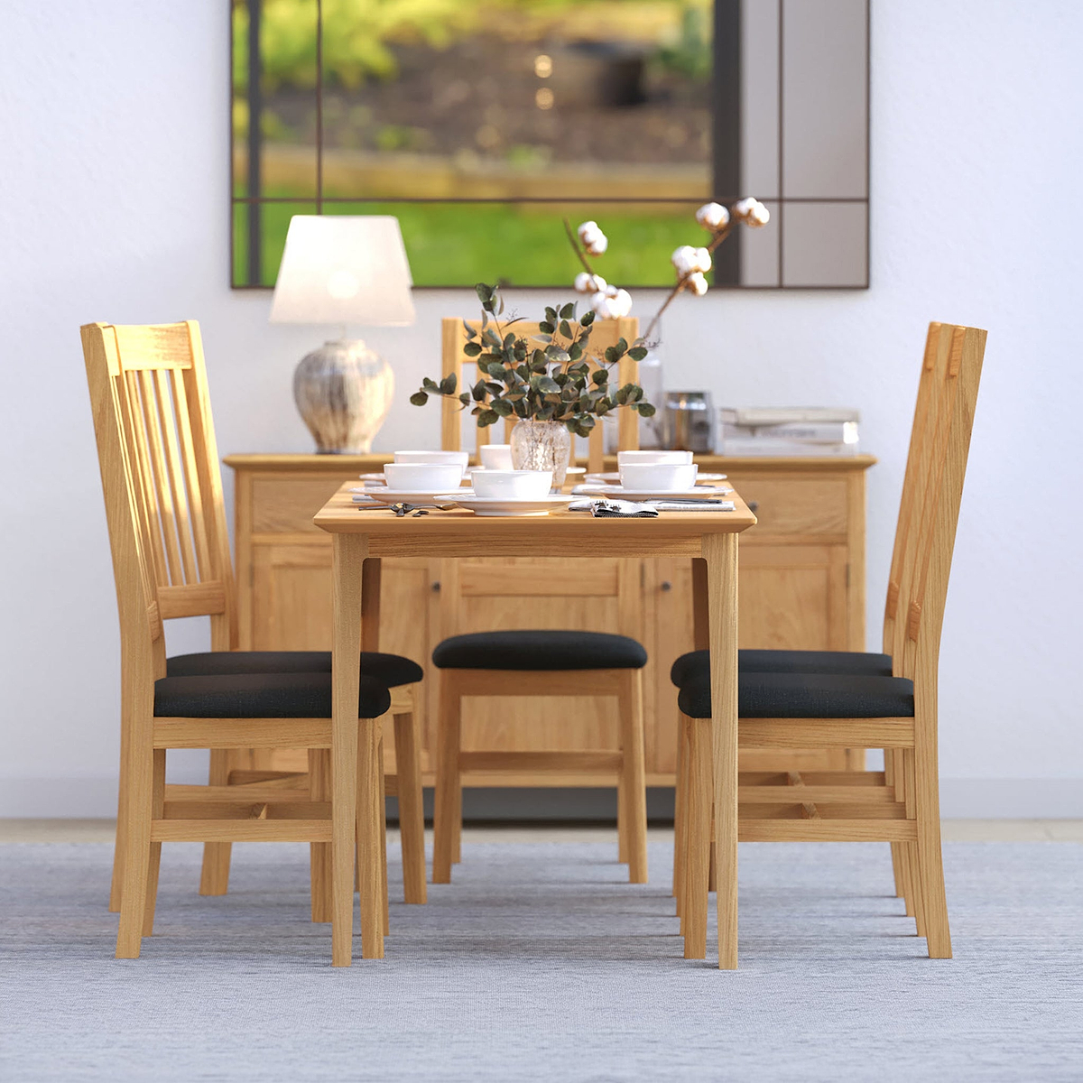 Towan 85cm Square Dining Table from Roseland Furniture