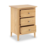 Towan Small 3 Drawer Bedside from Roseland Furniture