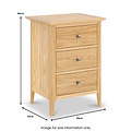 Towan Small 3 Drawer Bedside from Roseland Furniture