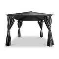 Titan 2.5m x 2.5m Galvanised Steel Gazebo Grey from Roseland Furniture