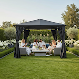 Titan 2.5m x 2.5m Galvanised Steel Gazebo from Roseland Furniture