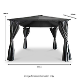 Titan 3m x 3m Gazebo Dims from Roseland Furniture