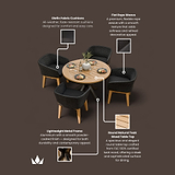 Tuscany 4 Seater Round Dining Set with Eden Night Dining Chairs
