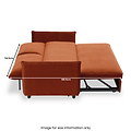 Thalia 2 Seater Burnt Orange Pop Up Sofa Bed Dimensions by Roseland Furniture