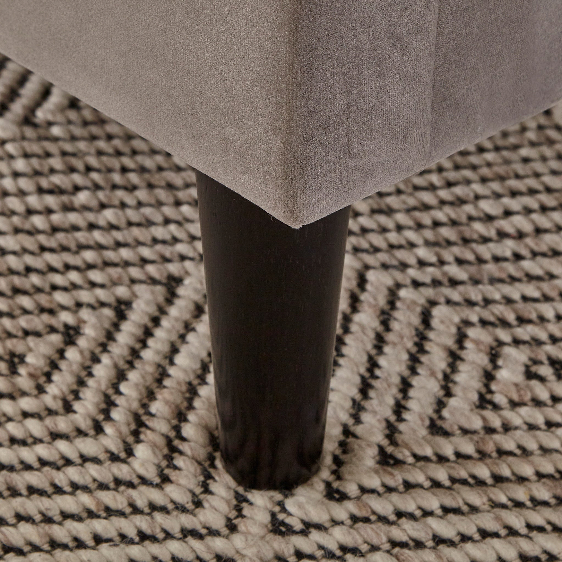 Kensington Bed Frame close up of foot from Roseland Furniture