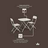 Venice 80cm Square Bistro Set from Roseland Furniture