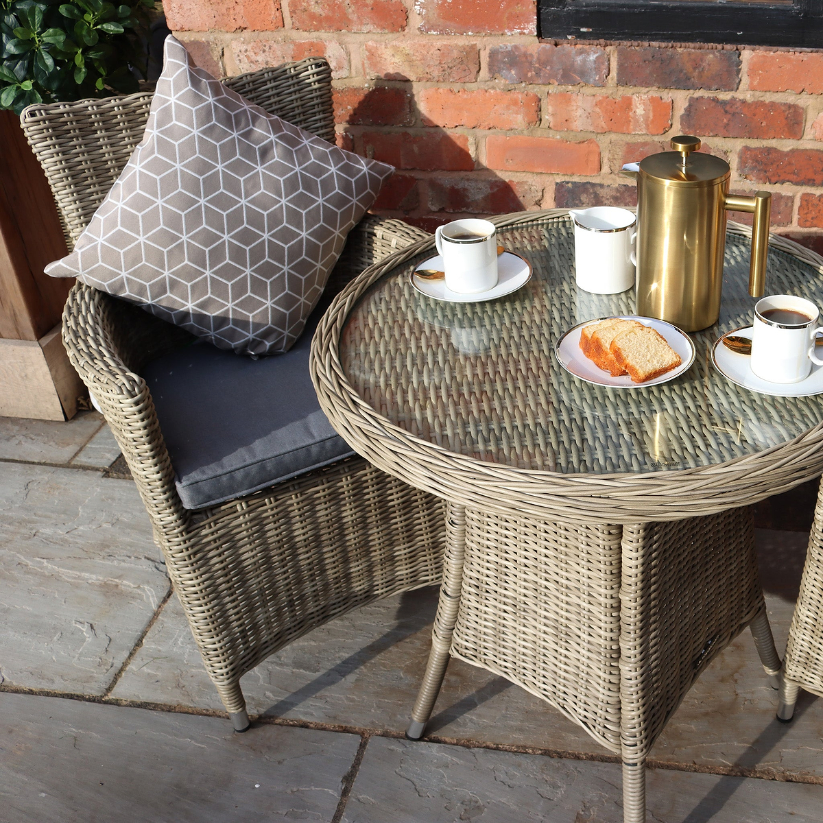 Wentworth 2 Seat Rattan Bistro Set from Roseland Furniture
