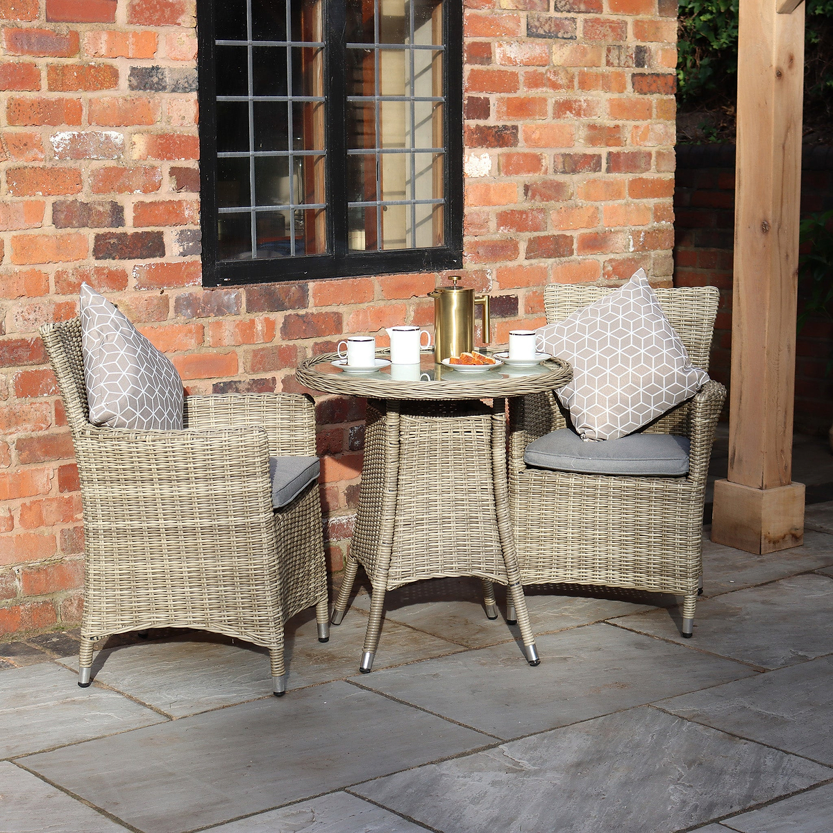 Wentworth 2 Seat Rattan Bistro Set from Roseland Furniture
