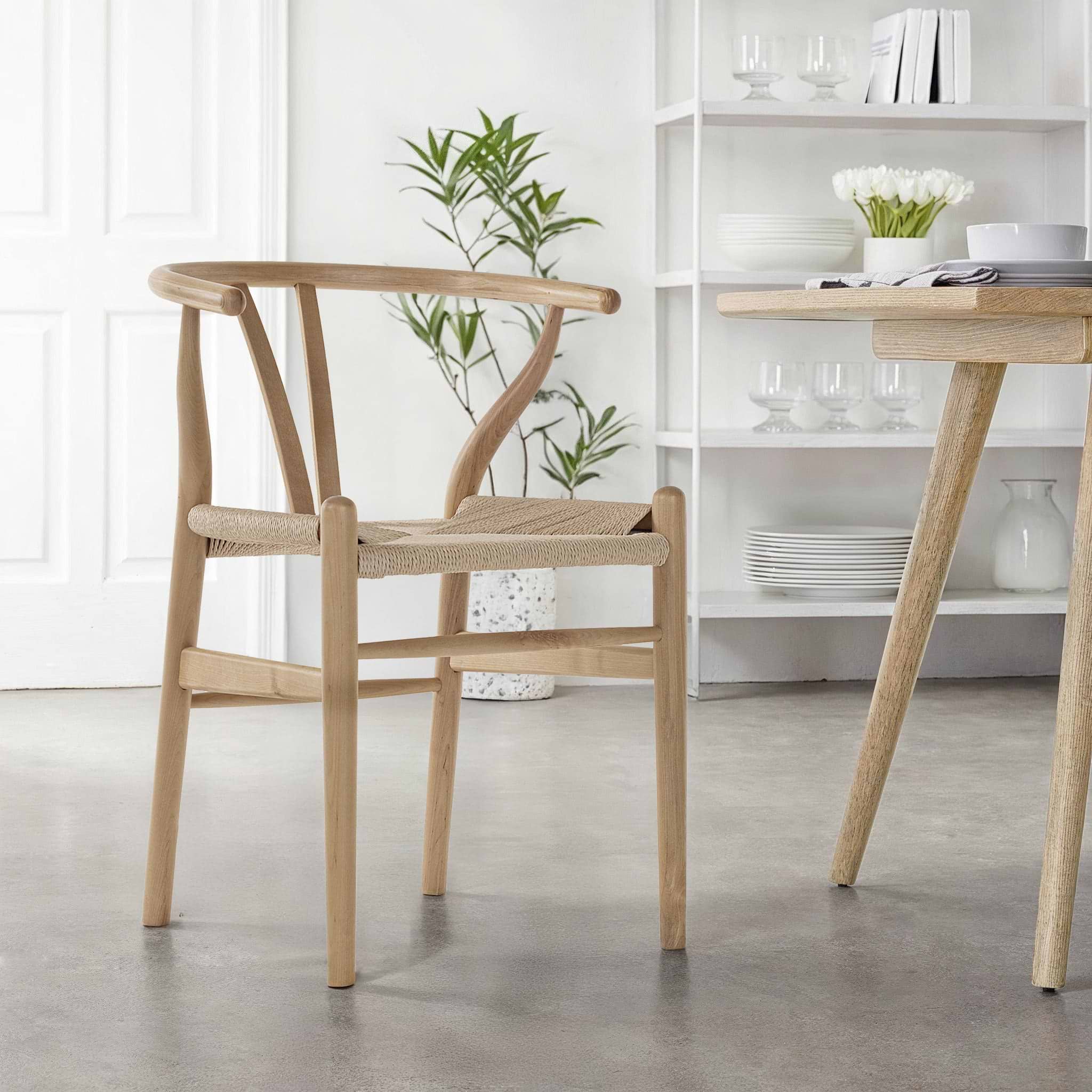 Isla Natural Dining Chair in a contemporary kitchen from Roseland Furniture