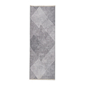 Silver Atherley Diamond Washable Runner Rug from Roseland Furniture
