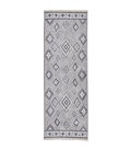 Silver Linton Aztec Design Flatweave Washable Runner Rug from Roseland Furniture