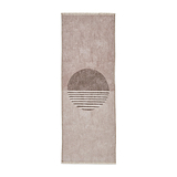 Beige Harford Circle Design Flatweave Washable Runner Rug from Roseland Furniture