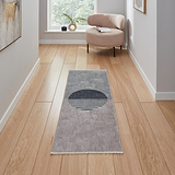 Harford Circle Design Flatweave Washable Runner Rug from Roseland Furniture