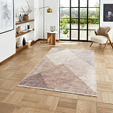 Brown Atherley Diamond Washable Rug from Roseland Furniture