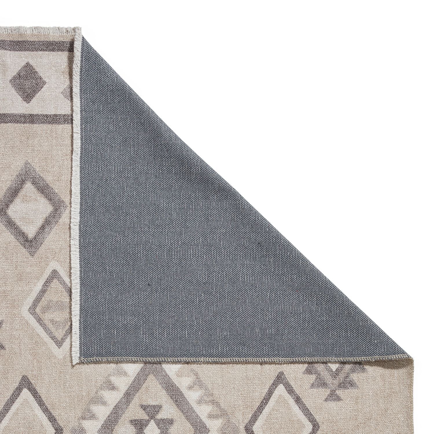 Beige Linton Aztec Design Flatweave Washable Rug from Roseland Furniture
