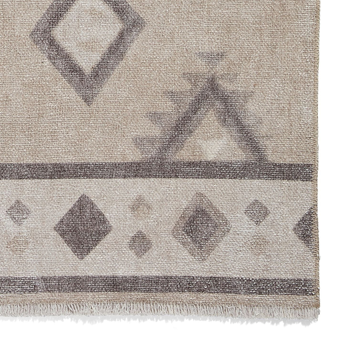 Beige Linton Aztec Design Flatweave Washable Rug from Roseland Furniture