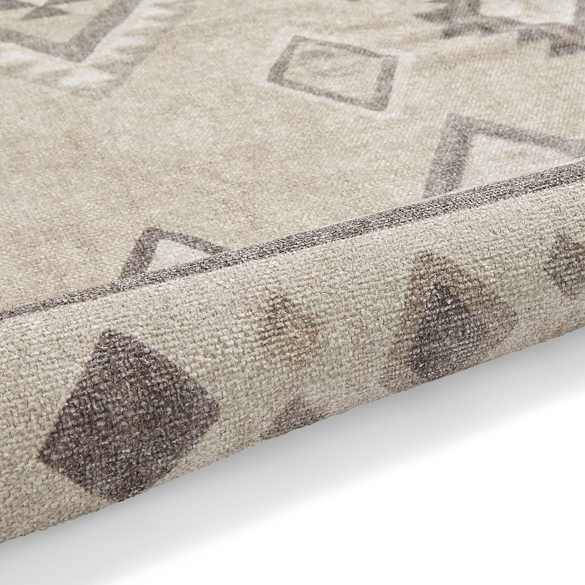 Beige Linton Aztec Design Flatweave Washable Rug from Roseland Furniture