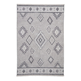 Grey Linton Aztec Design Flatweave Washable Rug from Roseland Furniture