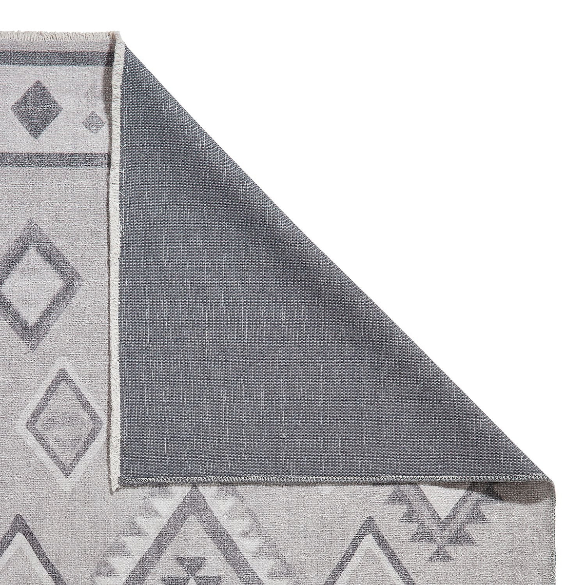 Grey Linton Aztec Design Flatweave Washable Rug from Roseland Furniture