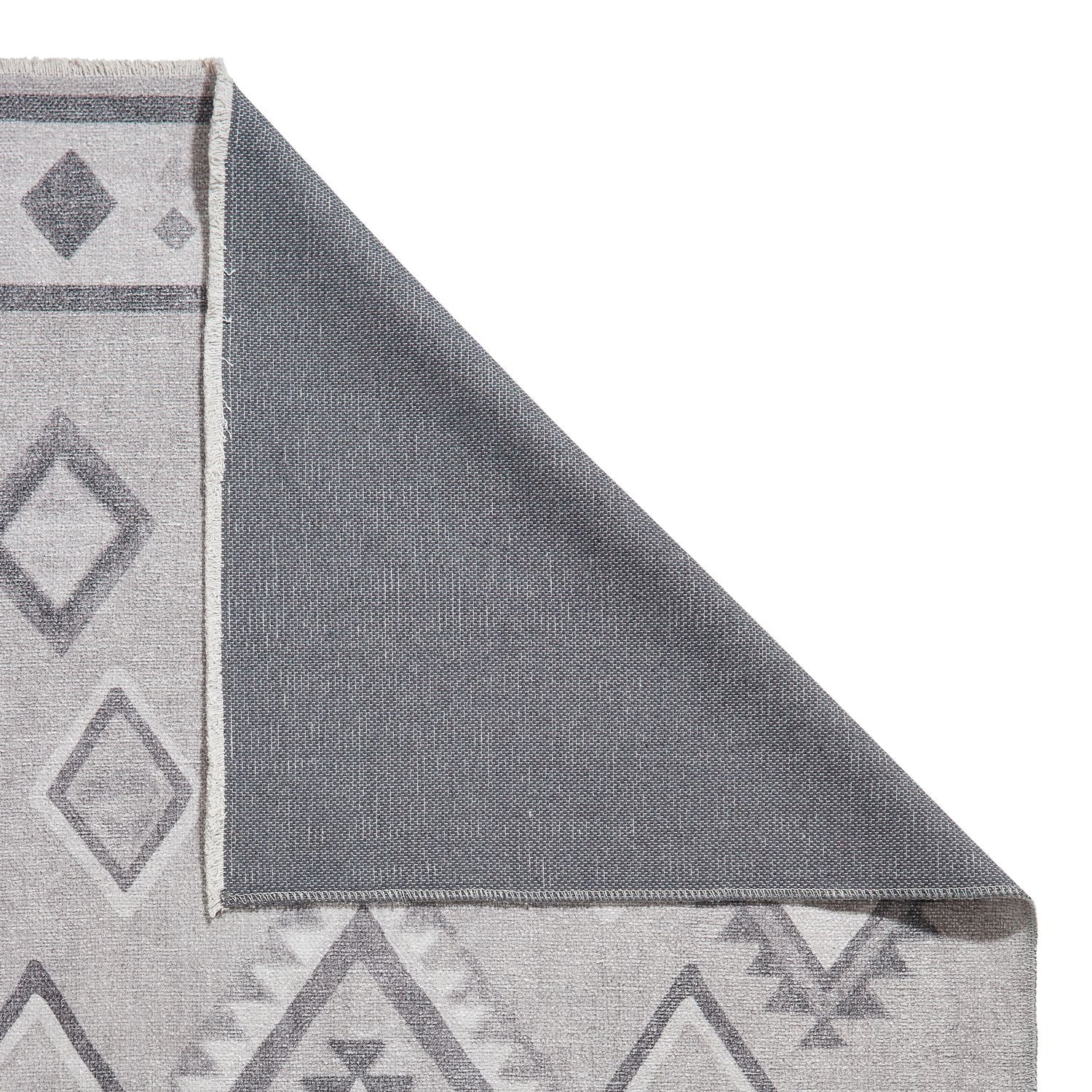 Grey Linton Aztec Design Flatweave Washable Rug from Roseland Furniture