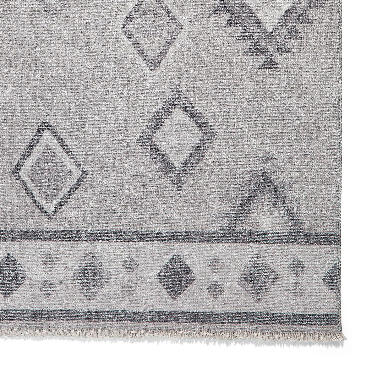 Grey Linton Aztec Design Flatweave Washable Rug from Roseland Furniture