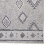 Grey Linton Aztec Design Flatweave Washable Rug from Roseland Furniture