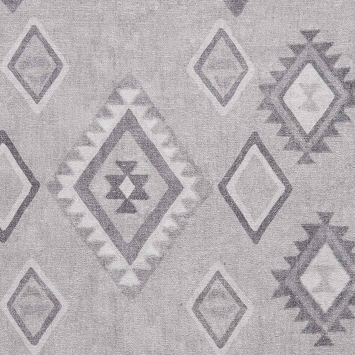 Grey Linton Aztec Design Flatweave Washable Rug from Roseland Furniture