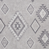 Grey Linton Aztec Design Flatweave Washable Rug from Roseland Furniture