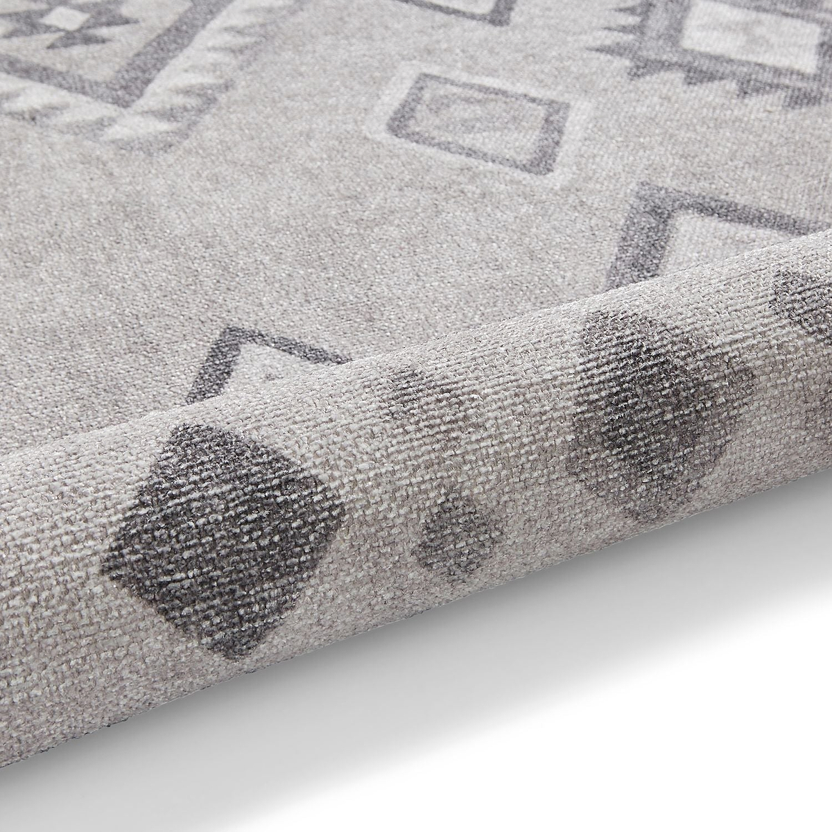 Grey Linton Aztec Design Flatweave Washable Rug from Roseland Furniture