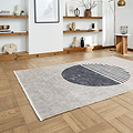 Green Harford Circle Design Flatweave Washable Rug from Roseland Furniture
