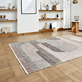 Beige Whitaker Abstract Flatweave Washable Rug from Roseland Furniture