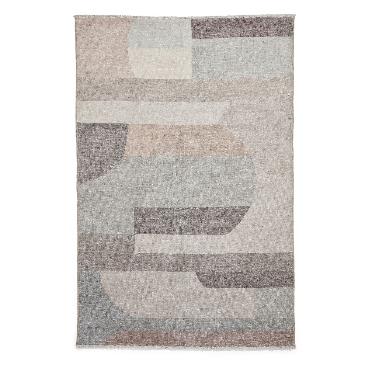 Beige Whitaker Abstract Flatweave Washable Rug from Roseland Furniture