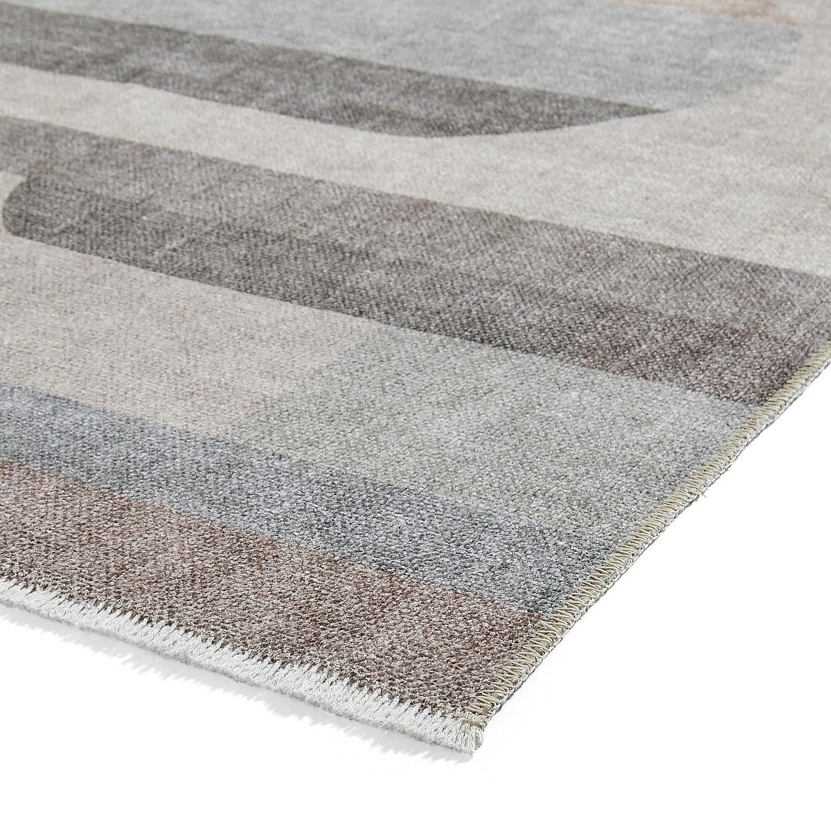 Beige Whitaker Abstract Flatweave Washable Rug from Roseland Furniture