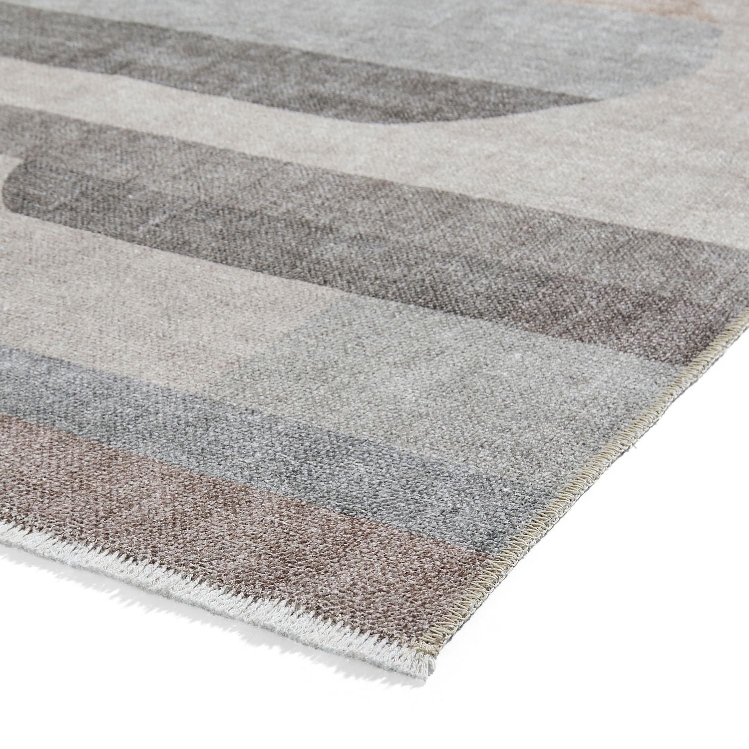 Beige Whitaker Abstract Flatweave Washable Rug from Roseland Furniture