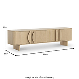 Whitstone Oak 180cm TV Unit from Roseland Furniture