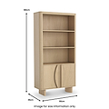 Whitstone Oak Large Bookcase from Roseland Furniture