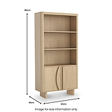 Whitstone Oak Large Bookcase from Roseland Furniture