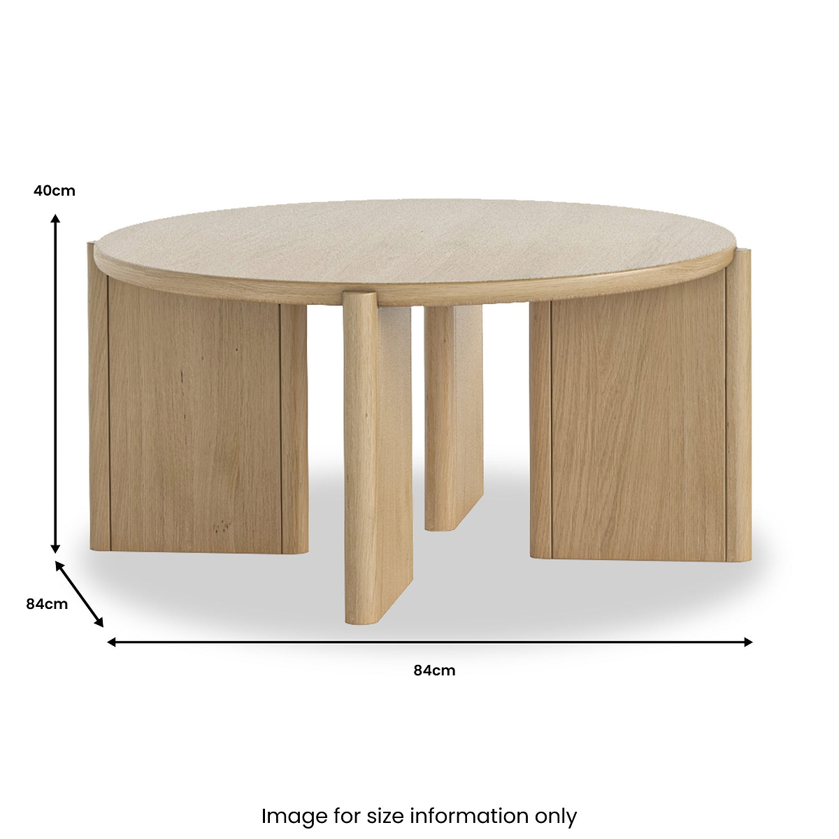 Whitstone Oak Round Coffee Table from Roseland Furniture