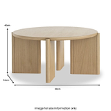 Whitstone Oak Round Coffee Table from Roseland Furniture