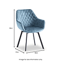 Wilton Teal Velvet Quilted Back Swivel Dining Chair from Roseland Furniture