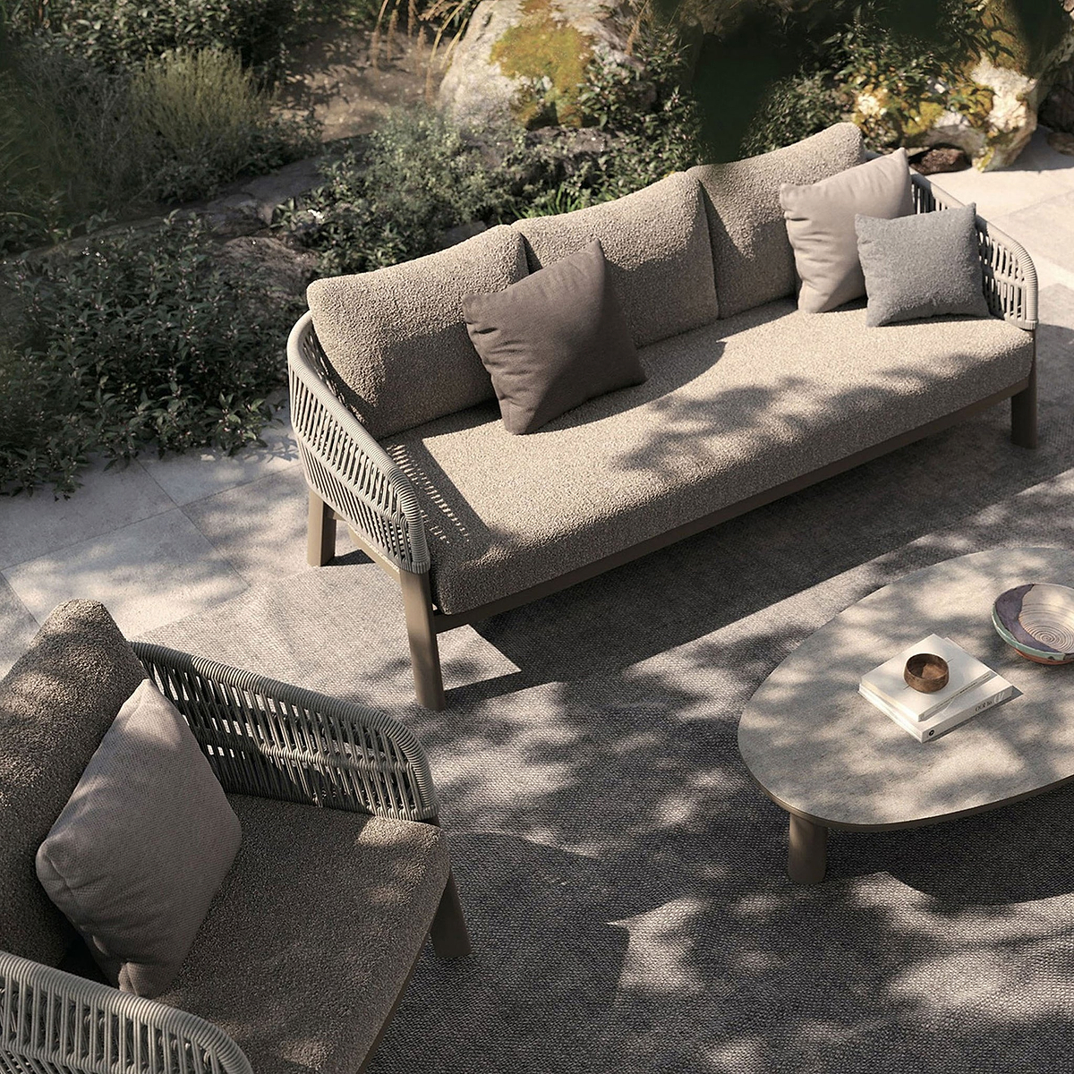 Zuro 5 Seater Lounging Set with Coffee Table from Roseland Furniture